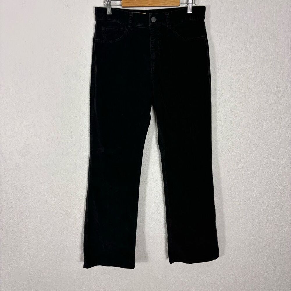 Nili Lotan Women's Black Corduroy Bootcut Pants Size 6